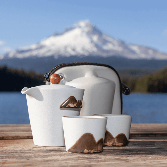 Far Mountain Tea Set (w/ Strainer & Tea Cups)