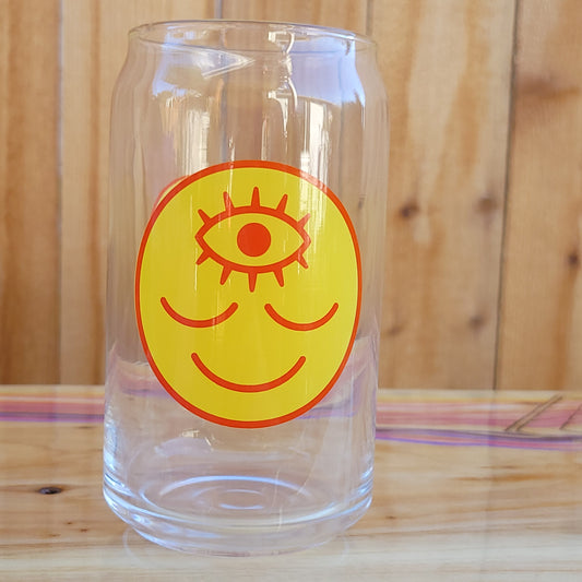 Be Nice To You Drinking Glass- Red/Yellow