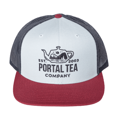 Portal Tea Mesh Hat — Charcoal & Red