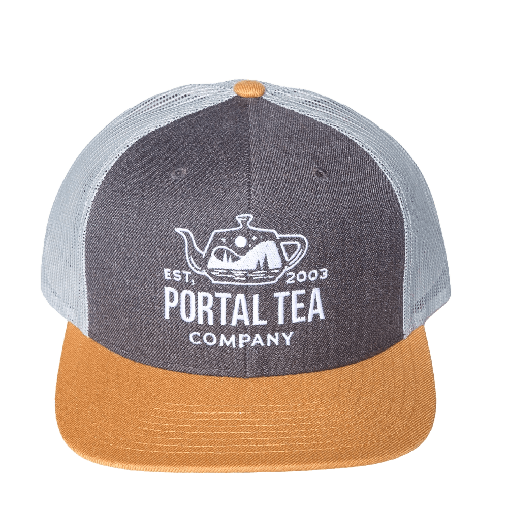 Portal Tea Mesh Hat — Yellow & Grey
