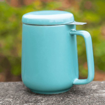 Peak Ceramic Mug with Infuser - 19.5oz - Turquoise