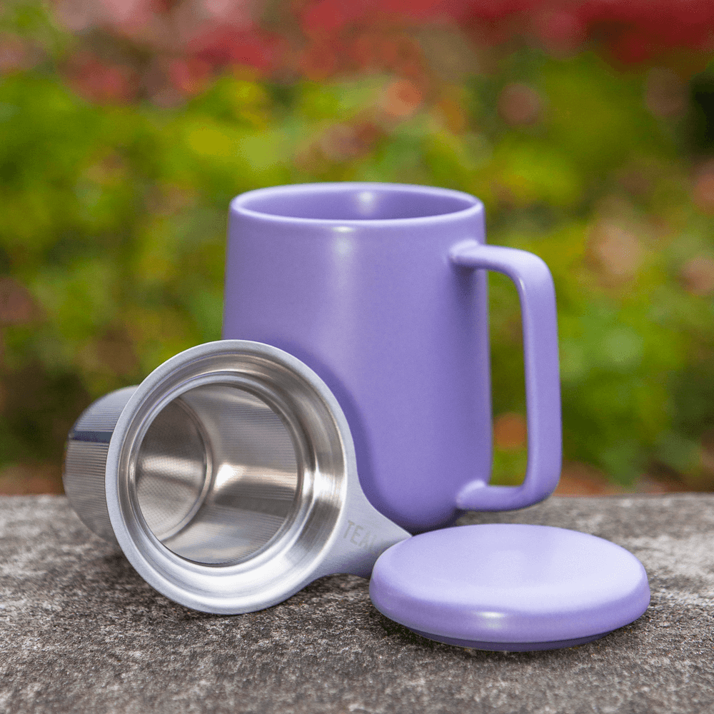 Peak Ceramic Mug with Infuser - 19.5oz - Purple