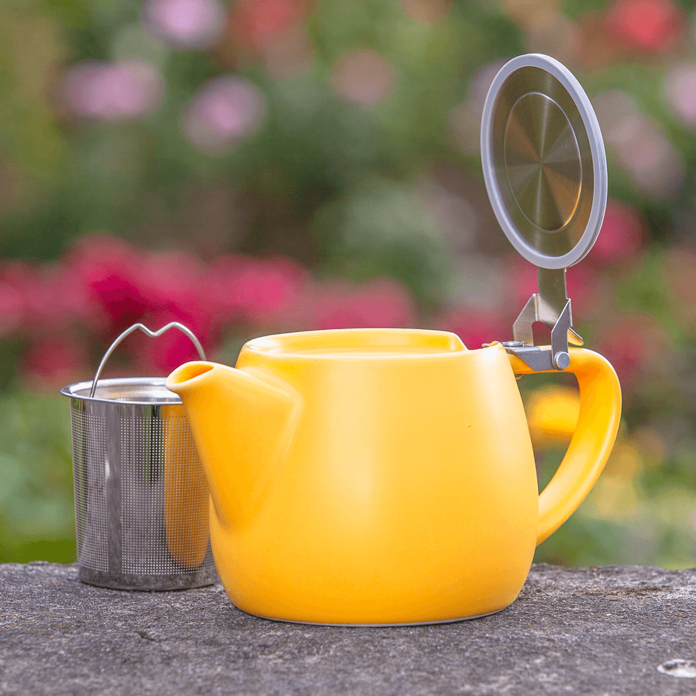 Pluto Porcelain 18oz Teapot with Infuser - Yellow