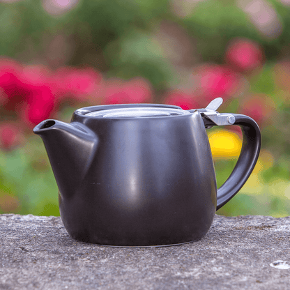 Pluto Ceramic 18oz Teapot with Infuser - Black
