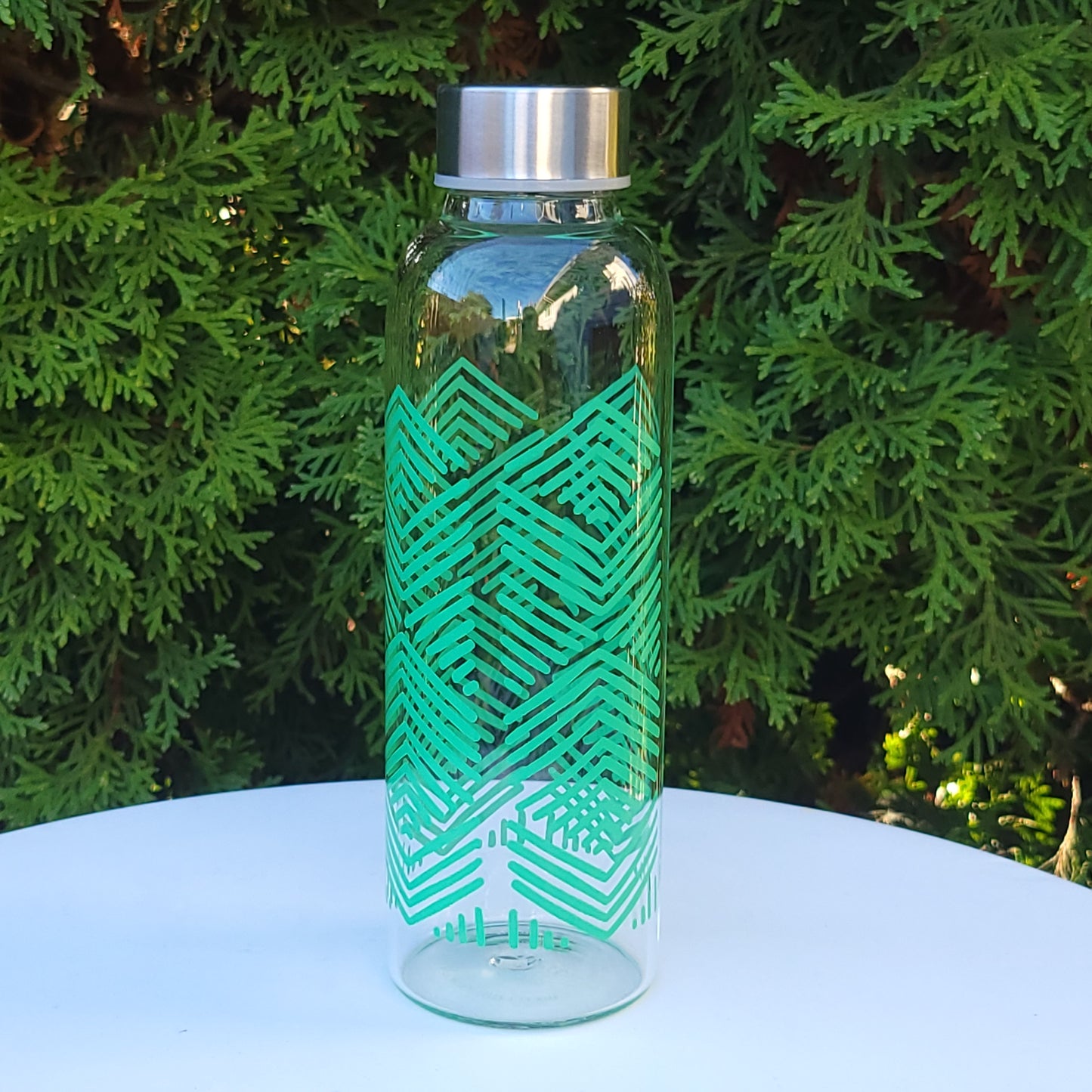 Mint Glass Water Bottle