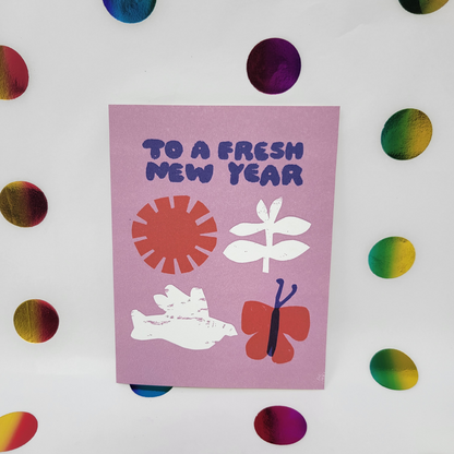 To a Fresh New Year Greeting Card