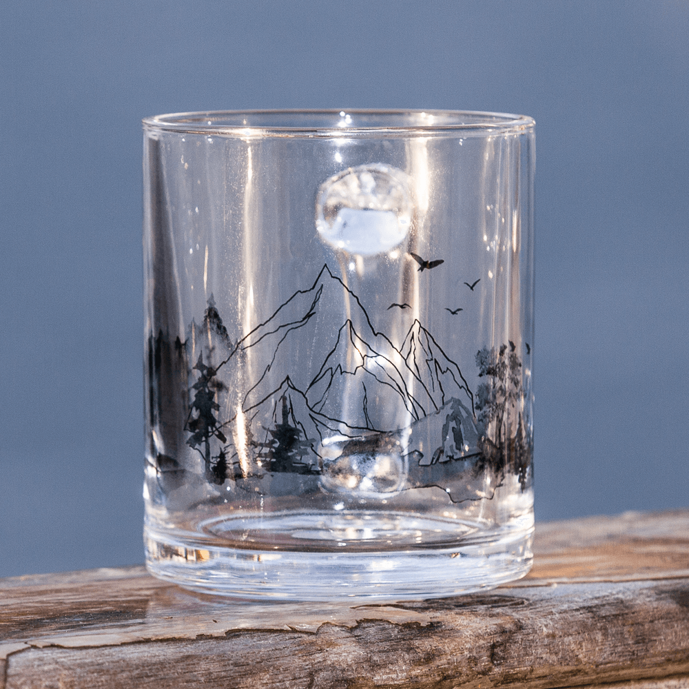 Bird Mountain Glass Mug