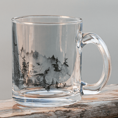 Bird Mountain Glass Mug