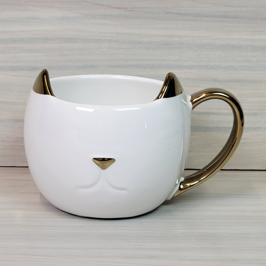 White Cat with Gold Ears Mug