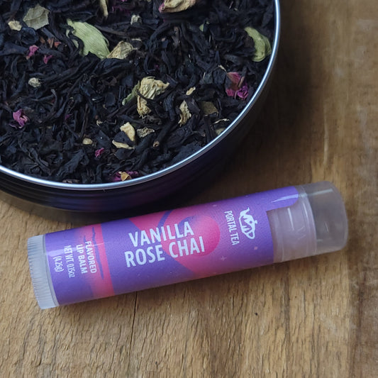 Tea Scented Lip Balm - Vanilla Rose Chai 3pk
