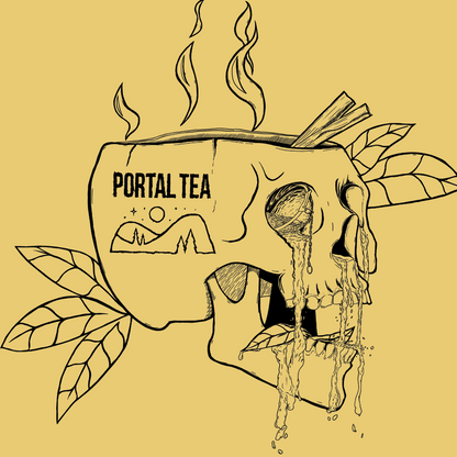 Shirt - Tea Skull - Gold