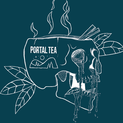 Shirt - Tea Skull - Dark Teal