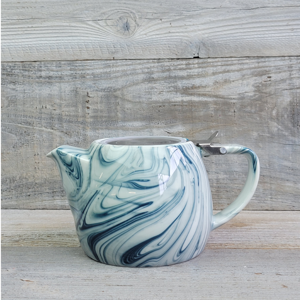 Marble Porcelain 22oz Teapot - Teal