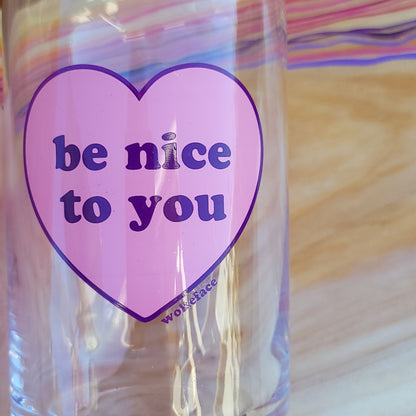 Be Nice To You Glass- Pink/Purple